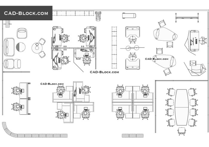 Desain ruang kantor autocad