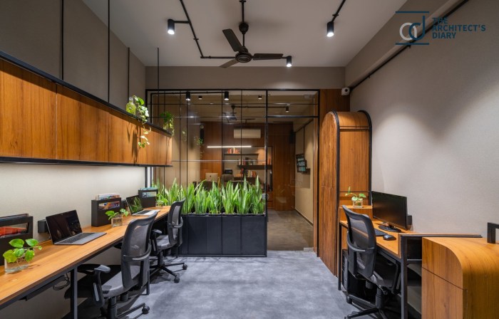 Desain ruang kantor sangat sederhana