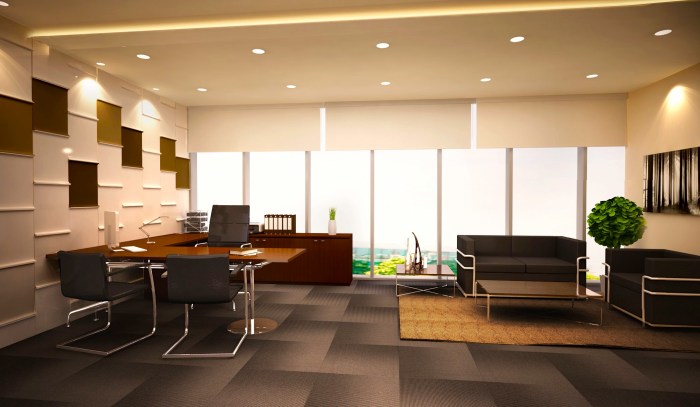 Desain ruang kantor sangat sederhana