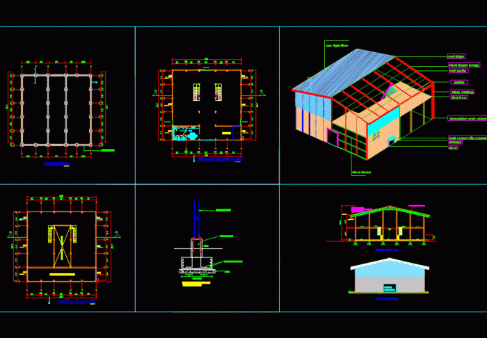 Desain ruang kantor autocad